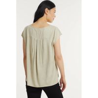 Denim Hunter top DHCosmo Blouse met plooien beige - thumbnail