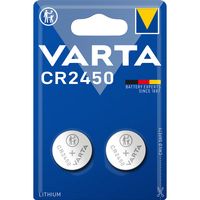 Varta Lithium-Knoopcelbatterij CR2450 | 3 V DC | 570 mAh | 2 stuks | Zilver | 1 stuks - 6450101402 6450101402 - thumbnail