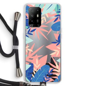 Tropisch: Oppo A94 5G Transparant Hoesje met koord