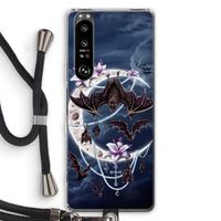 Vleermuizen Maan: Sony Xperia 1 III Transparant Hoesje met koord Vleermuizen Maan: Sony Xperia 1 III Transparant Hoesje met koord