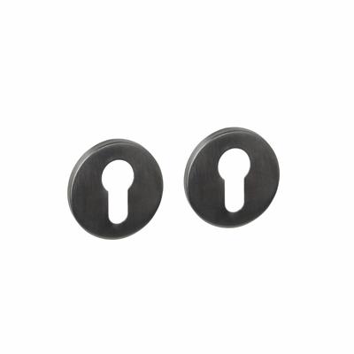 Intersteel cilinderrozetten verdekt ø52x6mm - PVD antraciet