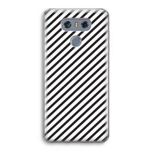 Strepen zwart-wit: LG G6 Transparant Hoesje