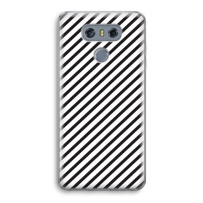 Strepen zwart-wit: LG G6 Transparant Hoesje
