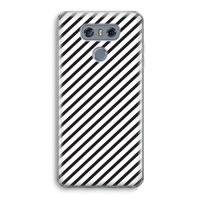 Strepen zwart-wit: LG G6 Transparant Hoesje