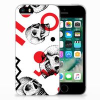 Silicone Back Case Apple iPhone SE | 5S Skull Red