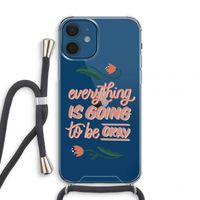 Optimistic flower girl: iPhone 12 mini Transparant Hoesje met koord