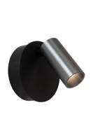 Lucide TONI - Oplaadbare Wandspot / Wandlamp - Accu/Batterij - Ø 8,1 cm - LED Dimb. - CCT - 1x2W 2700K/4000K - Magnetisch - Grijs ijzer