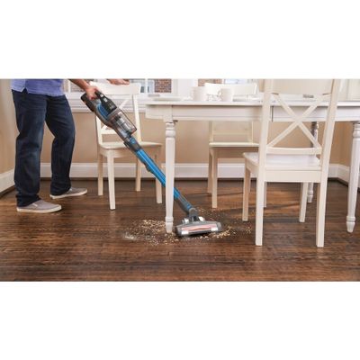 Black & Decker BHFEV362D steelstofzuiger & elektrische bezem Batterij/Accu Droog Zakloos 0,75 l Blauw, Titanium 2 Ah