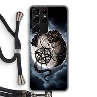 Volle maan: Samsung Galaxy S21 Ultra Transparant Hoesje met koord