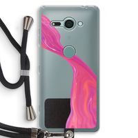 Paarse stroom: Sony Xperia XZ2 Compact Transparant Hoesje met koord