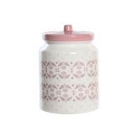 Tin DKD Home Decor 15,5 x 15,5 x 21 cm Roze Wit Dolomite