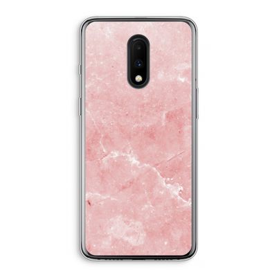 Roze marmer: OnePlus 7 Transparant Hoesje