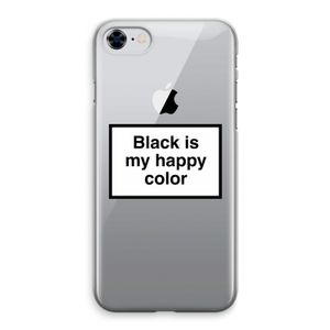 Black is my happy color: iPhone 8 Transparant Hoesje