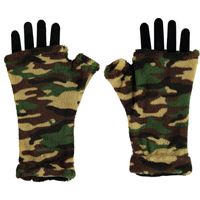 Vingerloze handschoenen camouflage print voor volwassenen - thumbnail