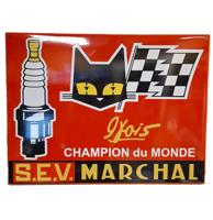 SEV Marchal Spark Plugs Emaille bord - 60 x 45cm