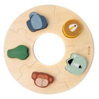 Trixie houten ronde puzzel dieren, 10st. Trixie houten ronde puzzel dieren, 10st.