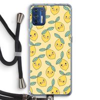 Citroenen: Motorola Moto G9 Plus Transparant Hoesje met koord