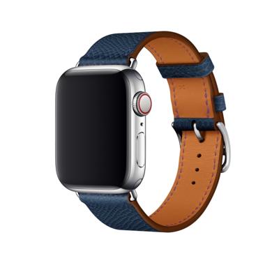 Voor Apple Watch 3/2/1 generatie 38mm universele lederen cross band (donkerblauw)