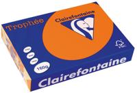 Clairefontaine Trophée Intens, gekleurd papier, A4, 160 g, 250 vel, feloranje