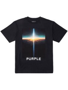 Purple Brand t-shirt en coton à imprimé graphique - Noir