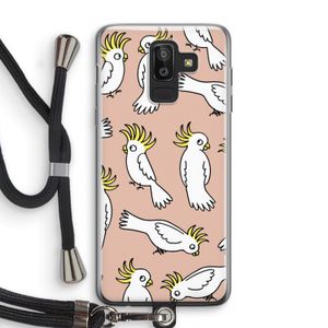 Papegaai: Samsung Galaxy J8 (2018) Transparant Hoesje met koord