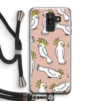 Papegaai: Samsung Galaxy J8 (2018) Transparant Hoesje met koord