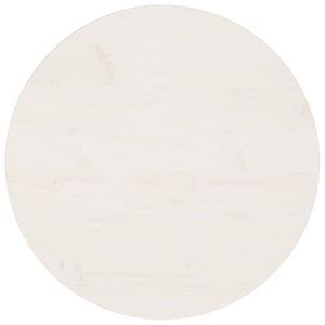 vidaXL Tafelblad Ø50x2,5 cm massief grenenhout wit