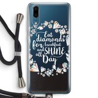 Diamonds: Huawei P20 Transparant Hoesje met koord