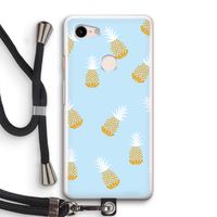 Ananasjes: Pixel 3 Transparant Hoesje met koord