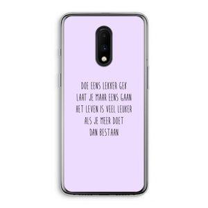 Gek: OnePlus 7 Transparant Hoesje
