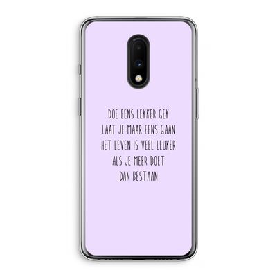 Gek: OnePlus 7 Transparant Hoesje