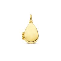14k Geelgouden Medaillon in Druppelvorm - Elegante Herinneringen en Tijdloze Schoonheid