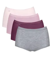 Sloggi 4-pack dames Basic Maxi slips - Pink combi