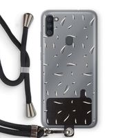 Hipster stripes: Samsung Galaxy A11 Transparant Hoesje met koord