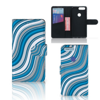 OnePlus 5T Telefoon Hoesje Waves Blue - thumbnail