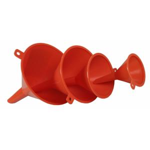 Benson Trechter set - 4-delig - oranje - kunststof - dia 4/7/9/11 cm - keuken/auto/klussen