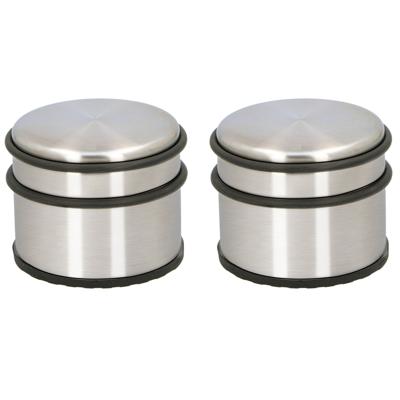 Alpina Deurstopper van 1.1 kilo - Set van 2x stuks - staal - met zwart kunststof rand - 9 x 7 cm Alpina Deurstopper van 1.1 kilo - Set van 2x stuks - staal - met zwart kunststof rand - 9 x 7 cm