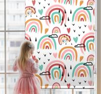 Aquarel minimalistisch regenbogenpatroon rolgordijn