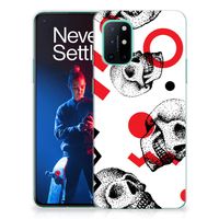 Silicone Back Case OnePlus 8T Skull Red