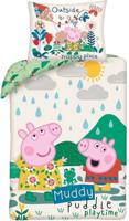 Peppa Pig Dekbedovertrek Muddy 140 x 200 cm katoen