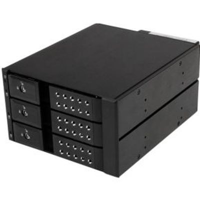 StarTech.com 3-bay aluminium trayless hot-swappable mobile rack backplane voor 3,5 inch SAS II/SATA
