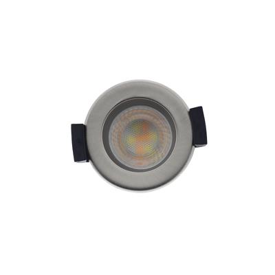 LED fire rated mini inbouwspot 4Watt rond NIKKEL IP65 dimbaar - CCT switch - 2700K - 3000K - 4000k - 5700K - brandvertragend