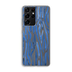 Blauwe nerven: Samsung Galaxy S21 Ultra Transparant Hoesje