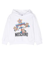 Moschino Kids hoodie à imprimé graphique - Blanc - thumbnail