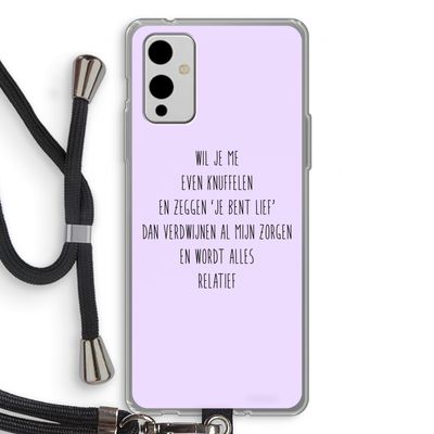 Relatief: OnePlus 9 Transparant Hoesje met koord