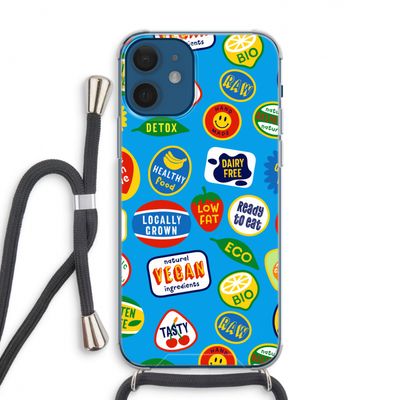 Fruitsticker: iPhone 12 Transparant Hoesje met koord