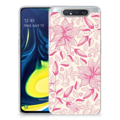 Samsung Galaxy A80 | TPU Case | Pink Flowers