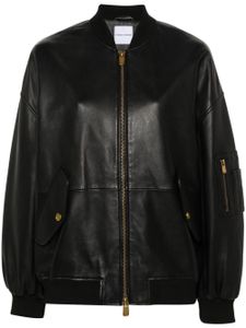 PINKO veste bomber en cuir - Noir