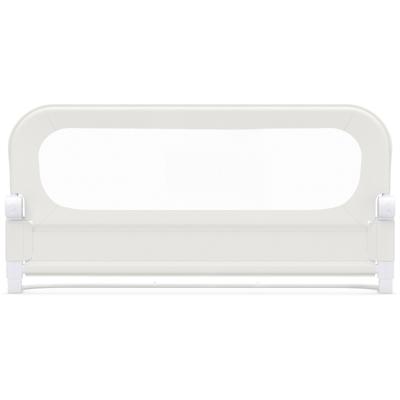 Opvouwbaar Bedhekje voor Peuters Verstelbaar Babybedhekje met Afneembare Oxford-Stofbekleding en Stevig U-vormig Frame Valbeveiliging met Y-vormig Gordelsysteem en Gesp-M-Wit