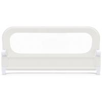 Opvouwbaar Bedhekje voor Peuters Verstelbaar Babybedhekje met Afneembare Oxford-Stofbekleding en Stevig U-vormig Frame Valbeveiliging met Y-vormig Gordelsysteem en Gesp-M-Wit